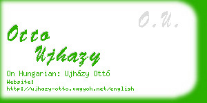 otto ujhazy business card